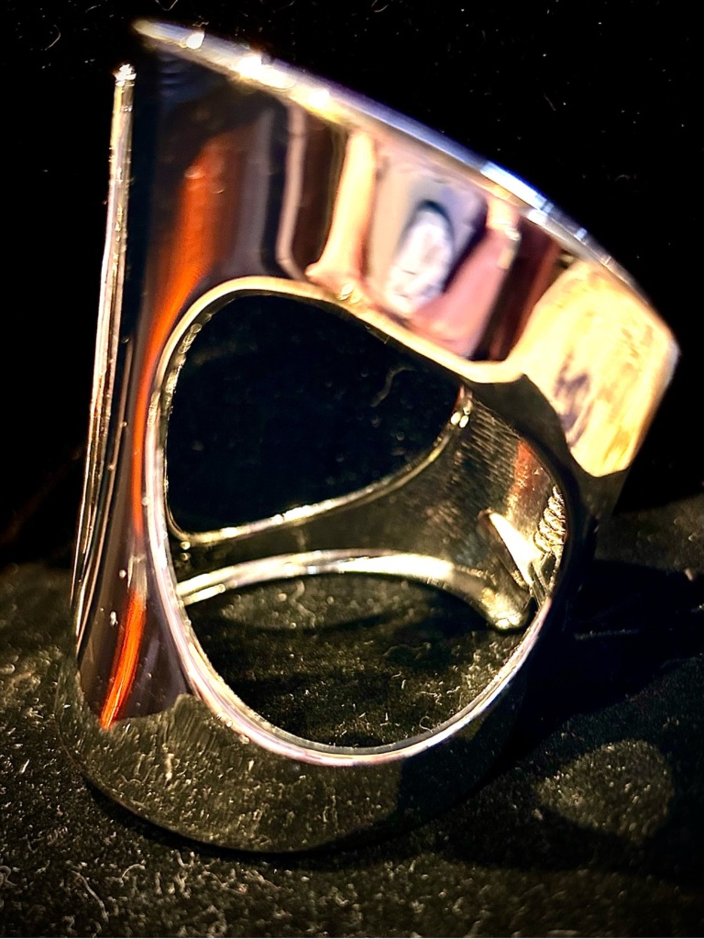 Polished Silver-Tone womens Statement cuff bracelet Modern Open Design